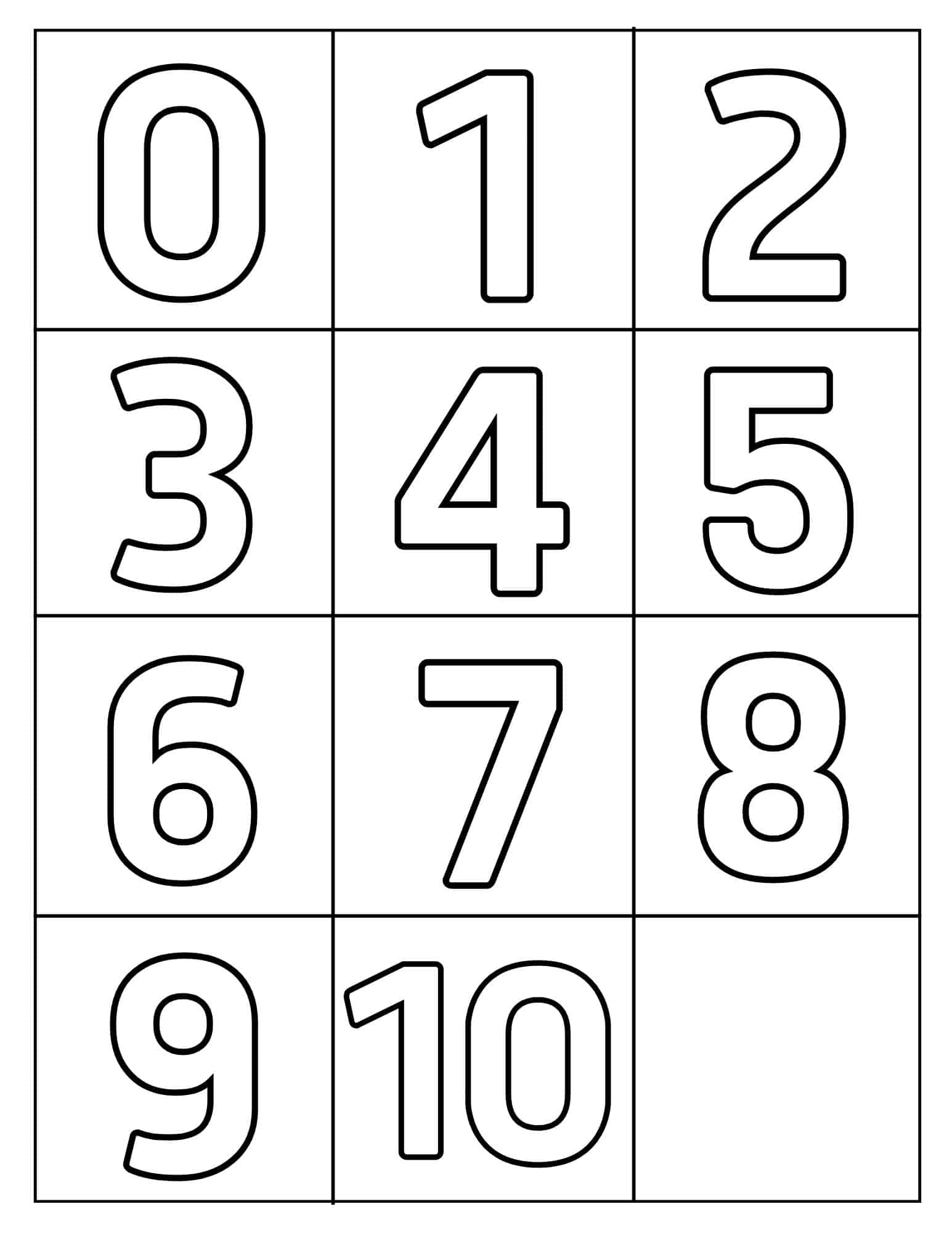 Free Printable 4 Inch Number Stencils
