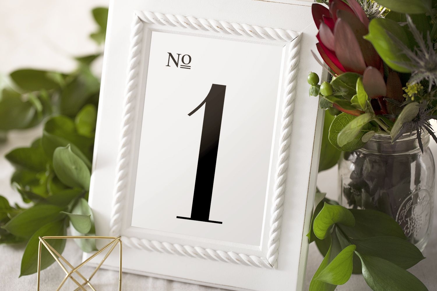 Free Printable Table Numbers 1-20