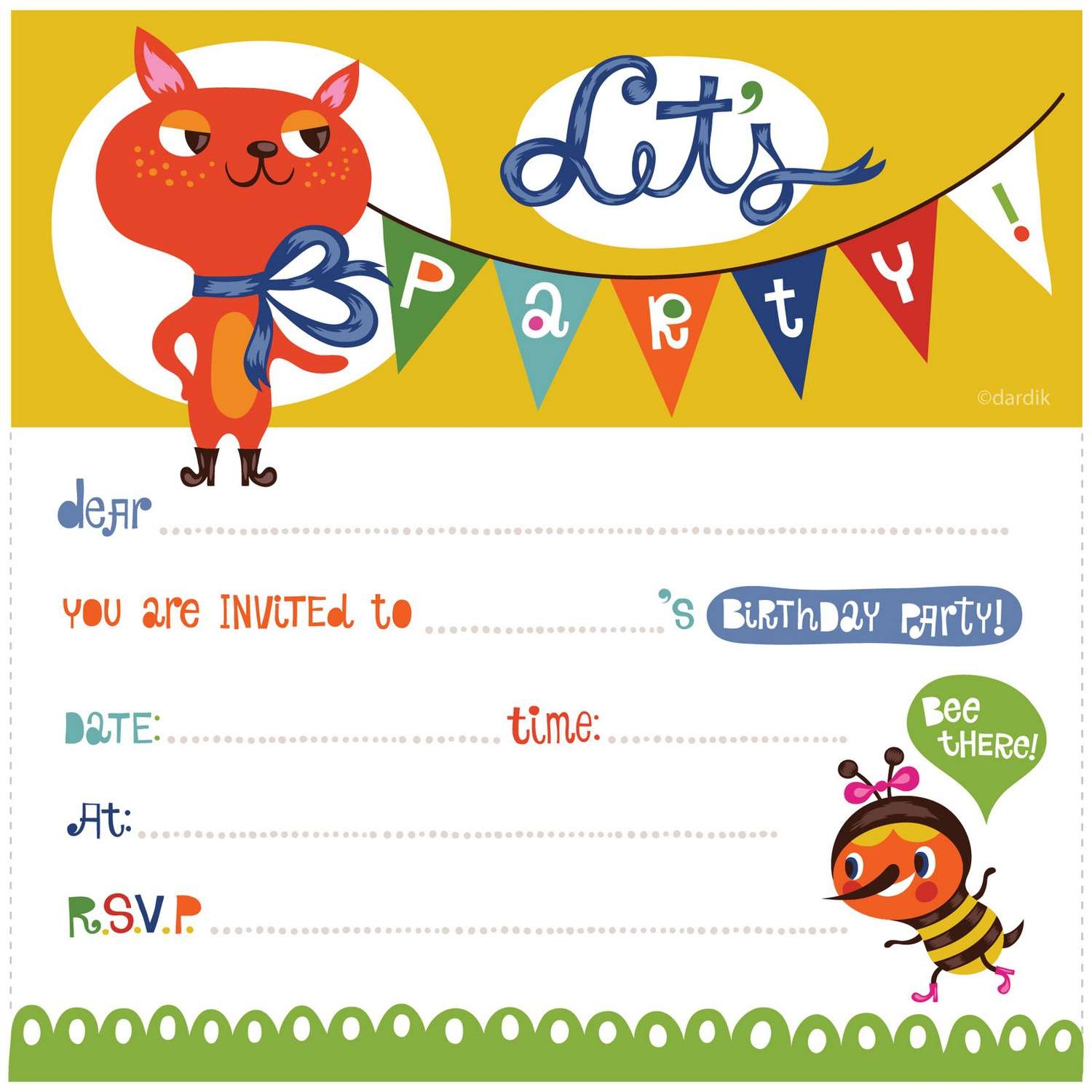 11 Free Printable Birthday Invitations Worksheets Library