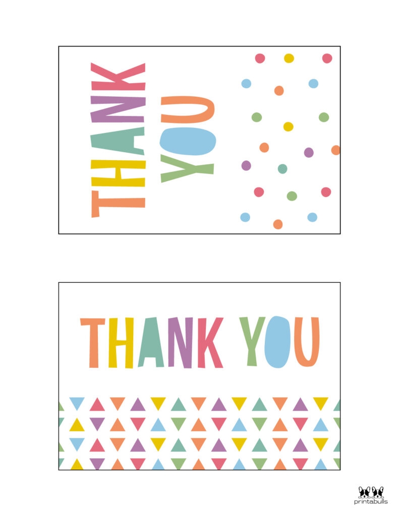 Free Printable Thank You Pages