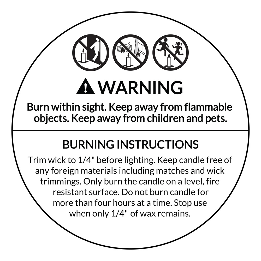 Free Printable Candle Warning Labels