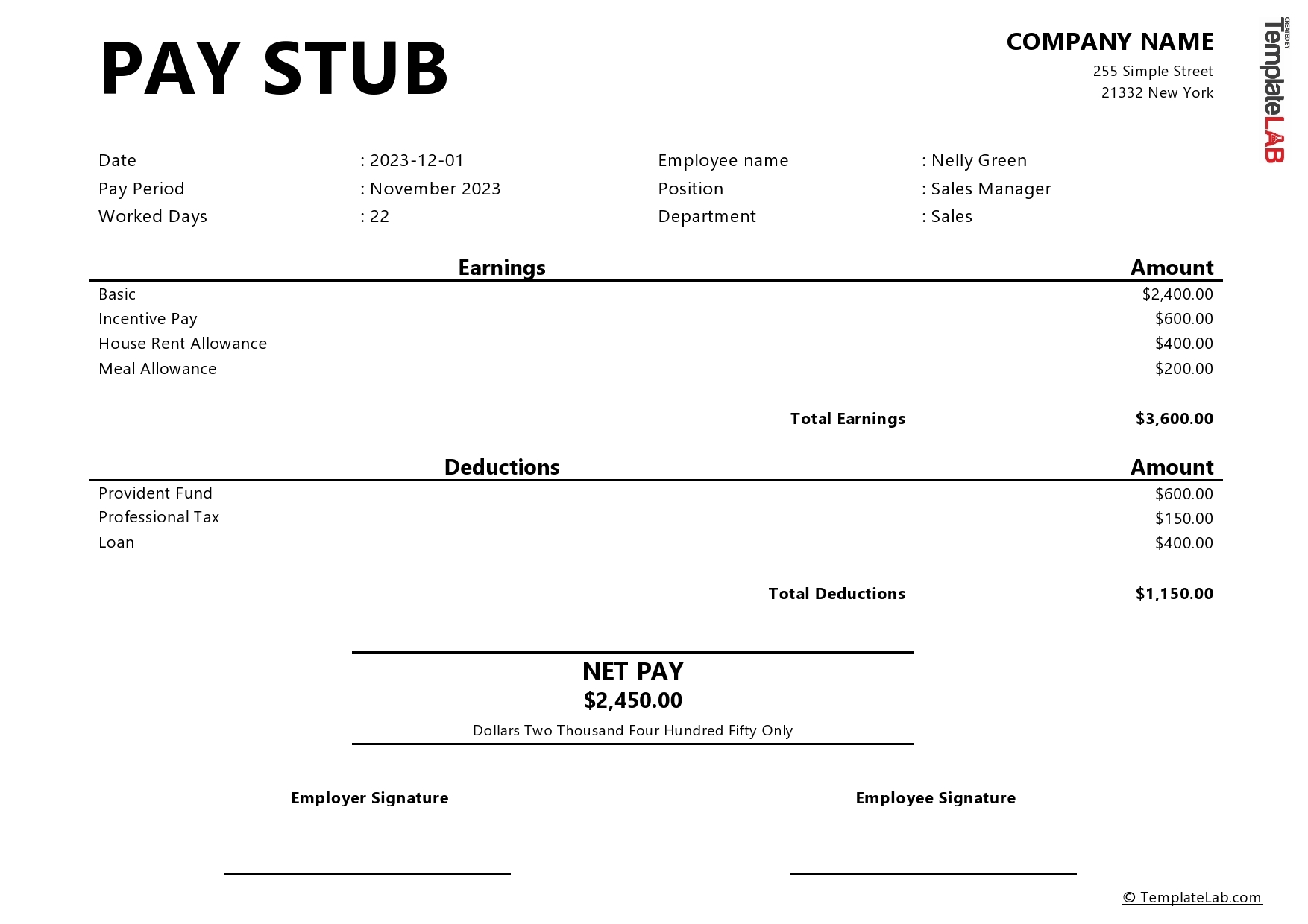 Free Printable Pay Stubs Online