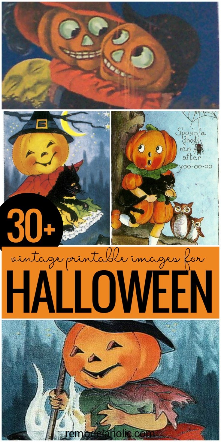 30 Free Printable Vintage Halloween Images