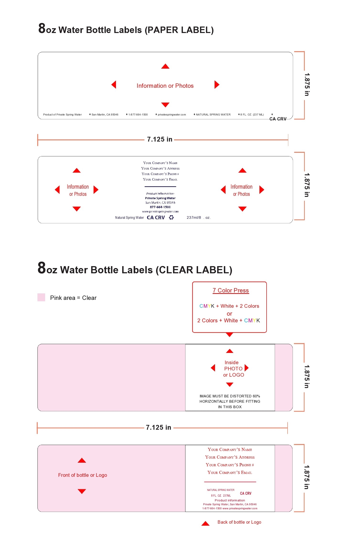 Free Printable Water Bottle Label Template