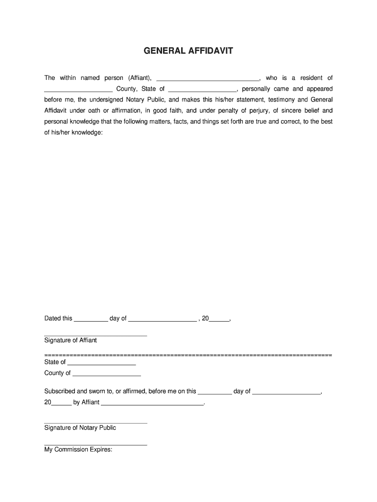 Affidavit Form Pdf Print Fill Online Printable Fillable Blank PdfFiller