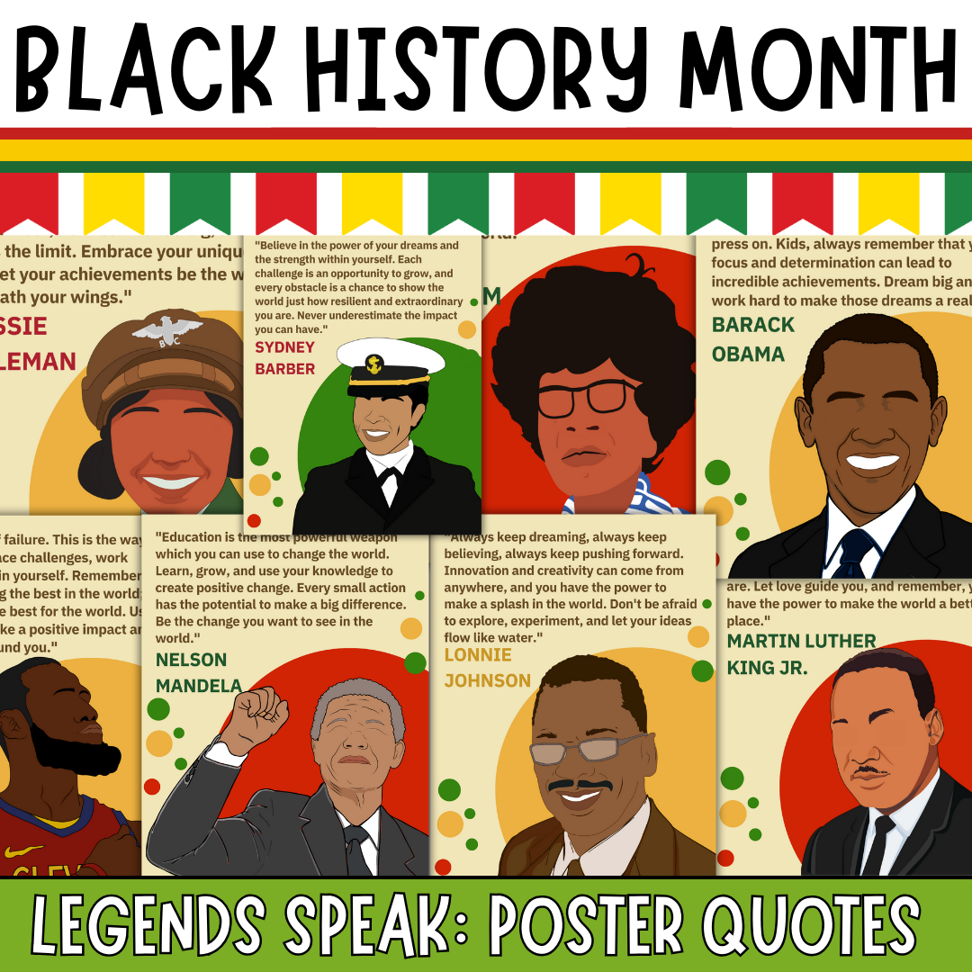 Black History Month Bulletin Board Influential People Classroom Decor Posters Made By Teachers