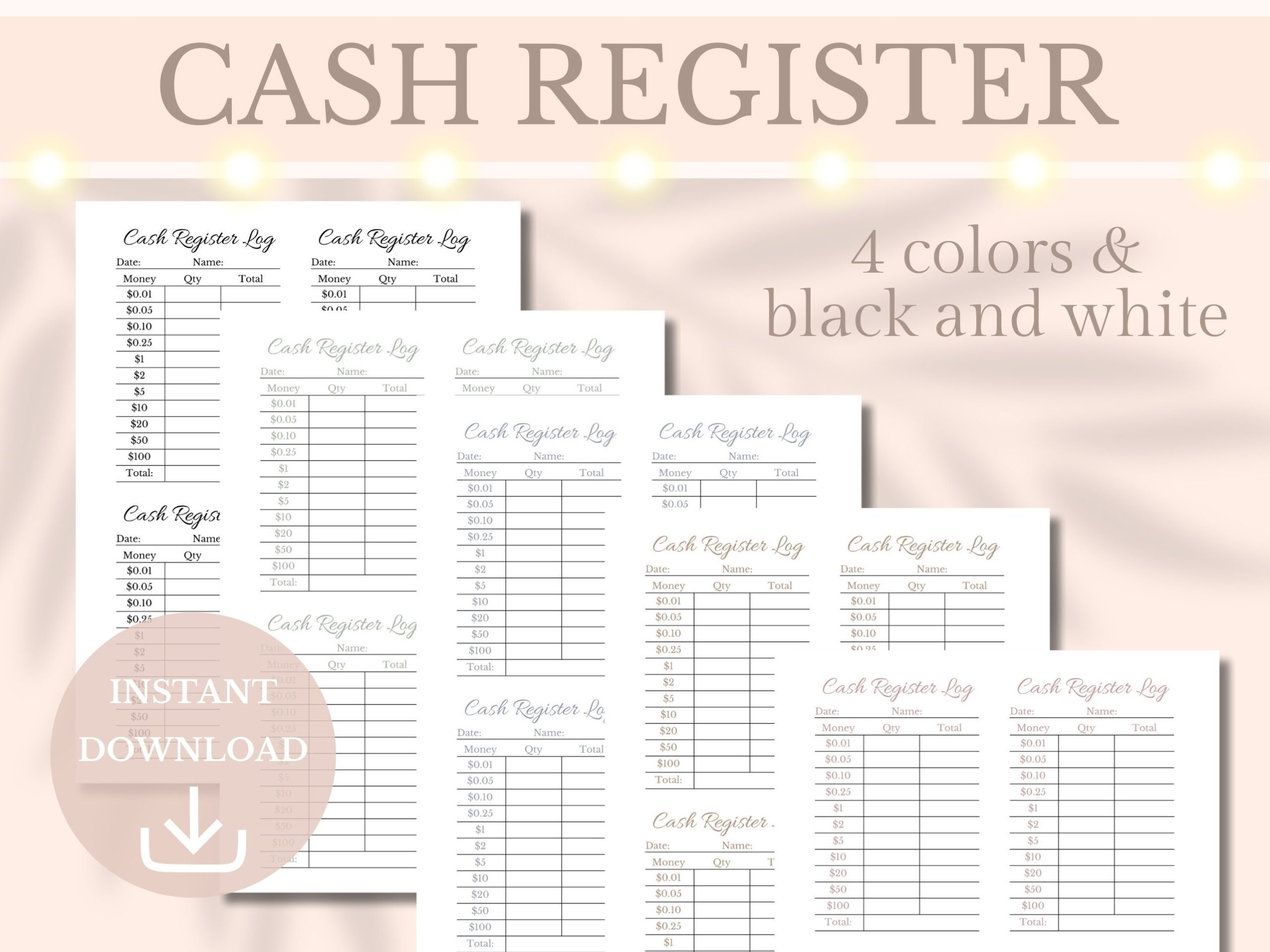 Free Printable Opening And Closing Register