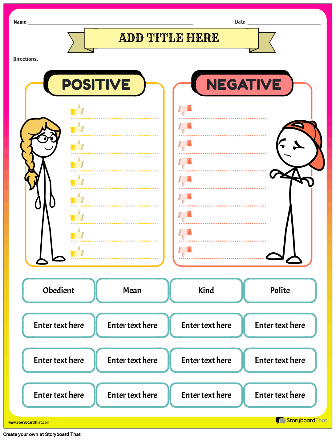 Free Printable Character Education Worksheets