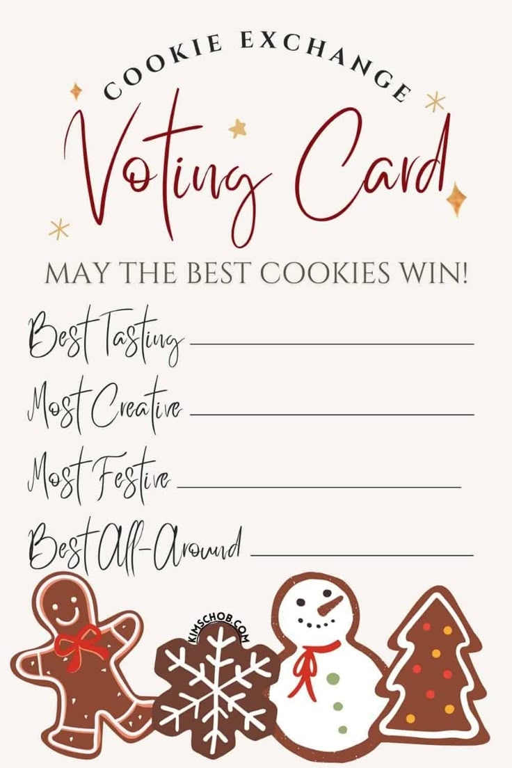Christmas Cookie Exchange Printable Party Pack