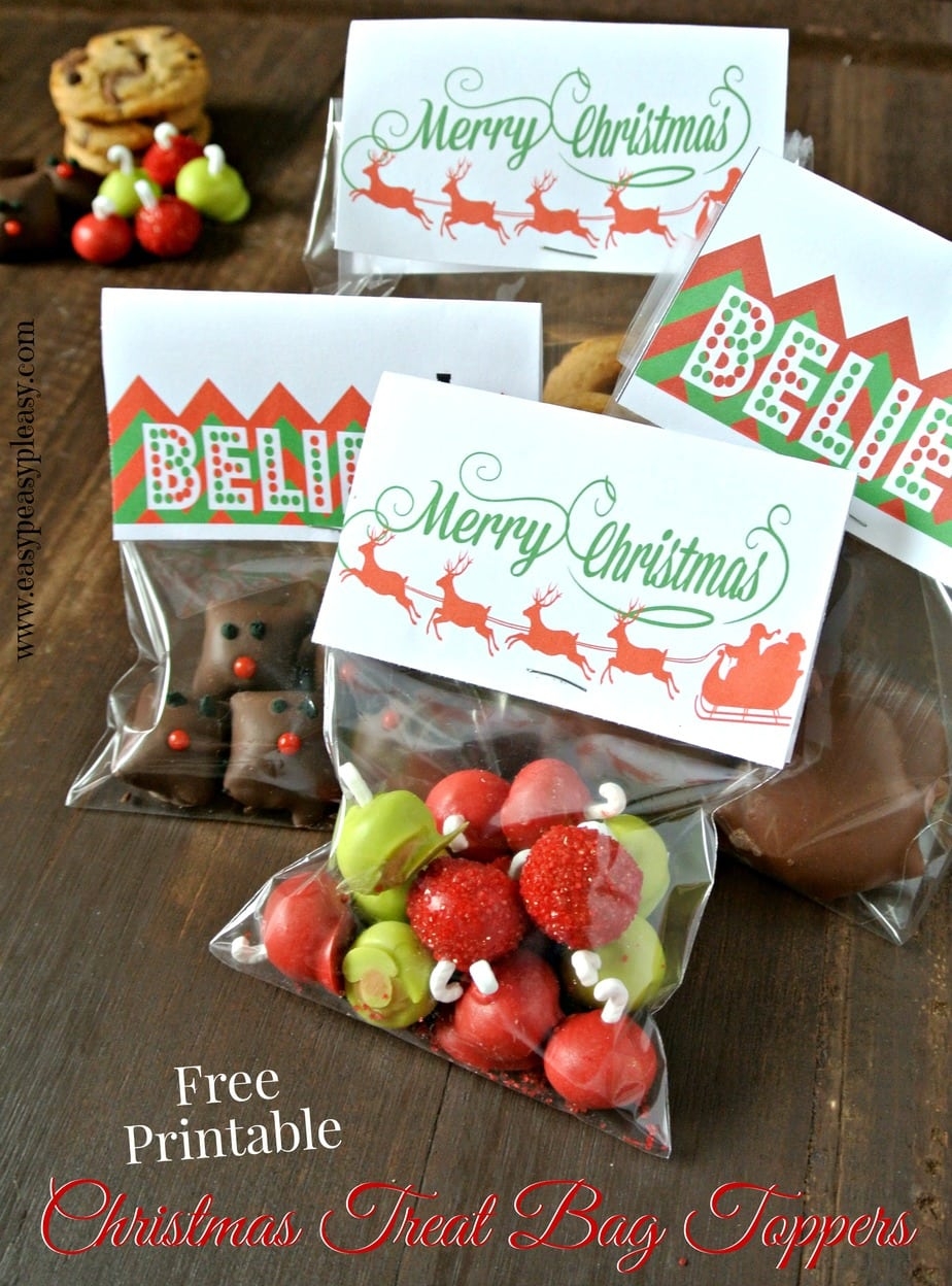 Free Printable Candy Bag Toppers Christmas