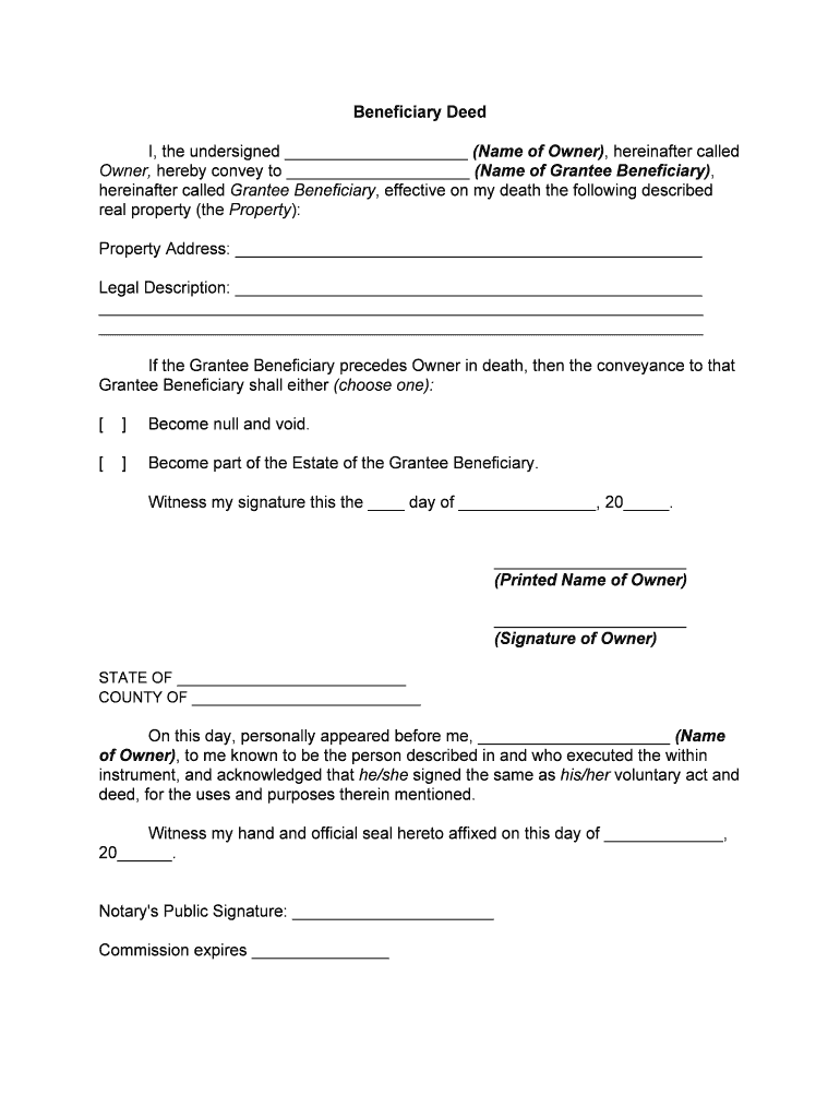 Colorado Beneficiary Deed Pdf Fill Online Printable Fillable Blank PdfFiller