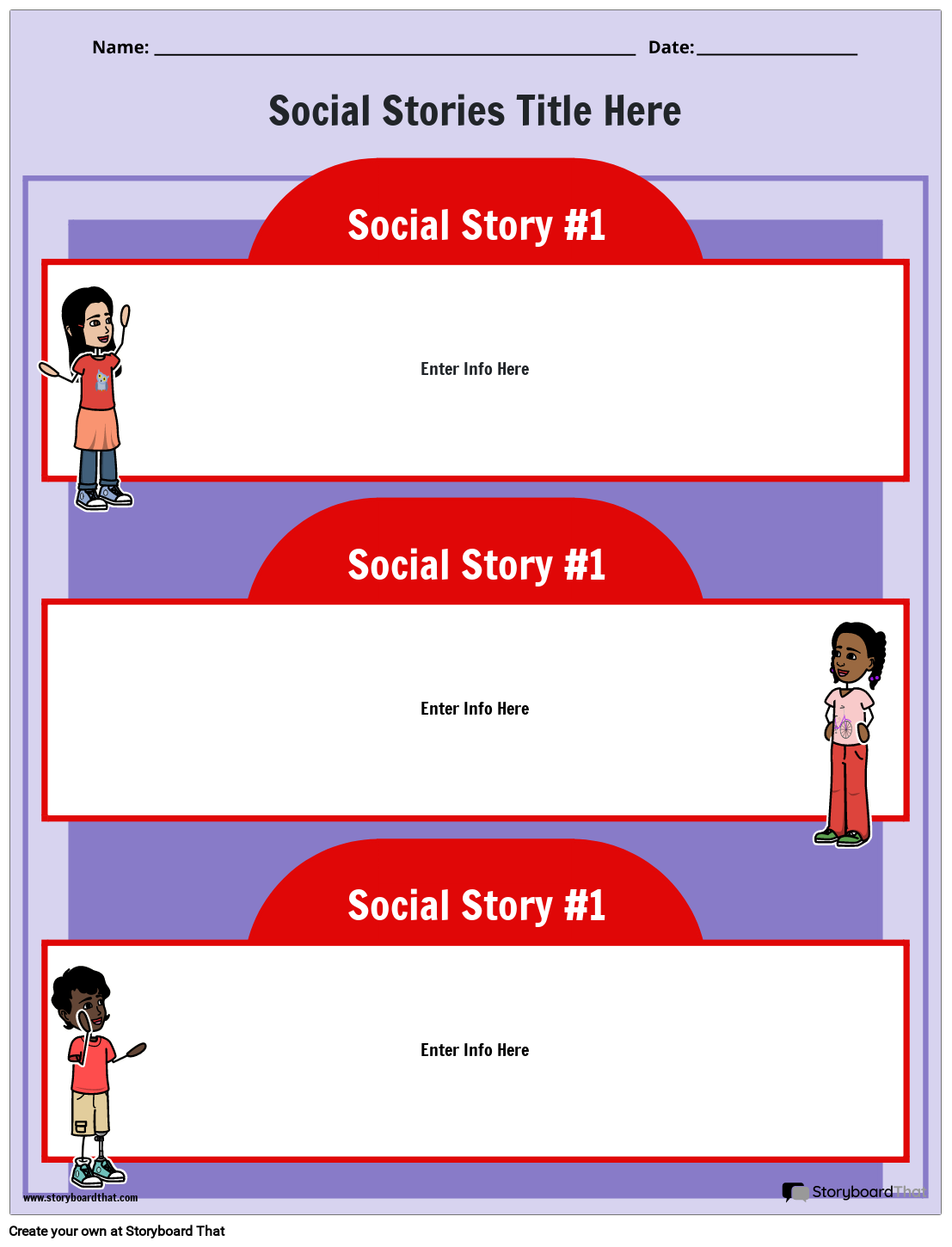Create Custom Social Stories Templates Free And Printable