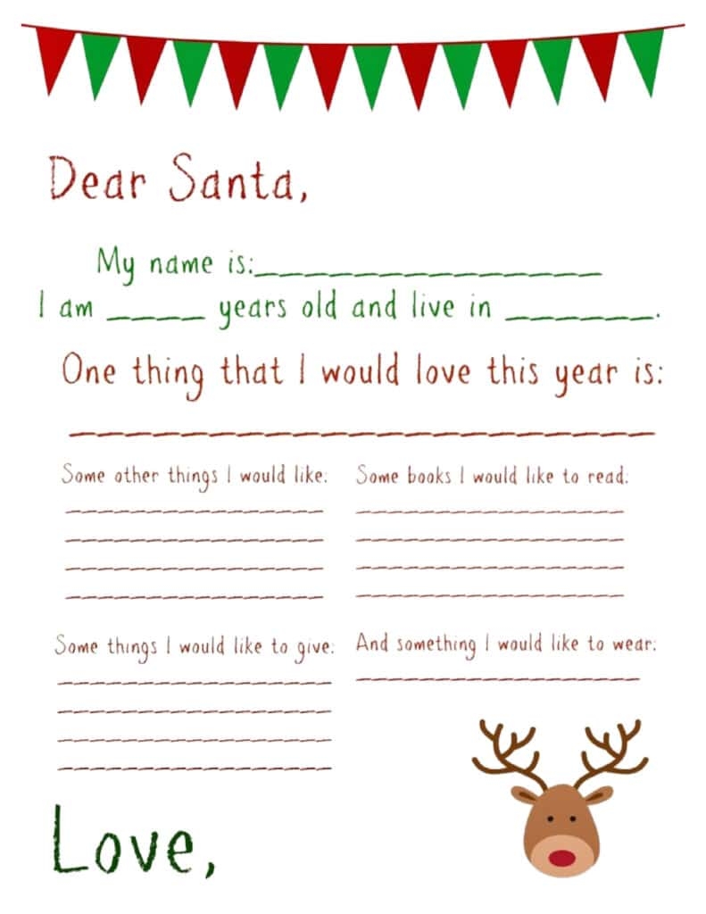 Free Printable Letters To Santa