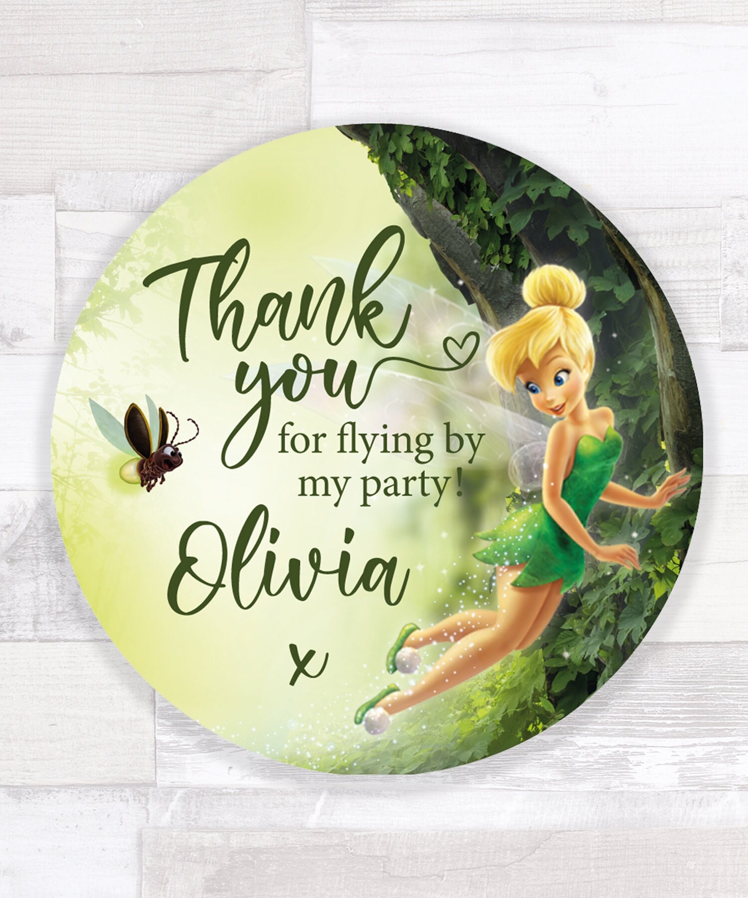Disney Tinkerbell Party Bag Stickers Disney Tinkerbell Thank You Stickers Fairy Party Bag Stickers Etsy Australia