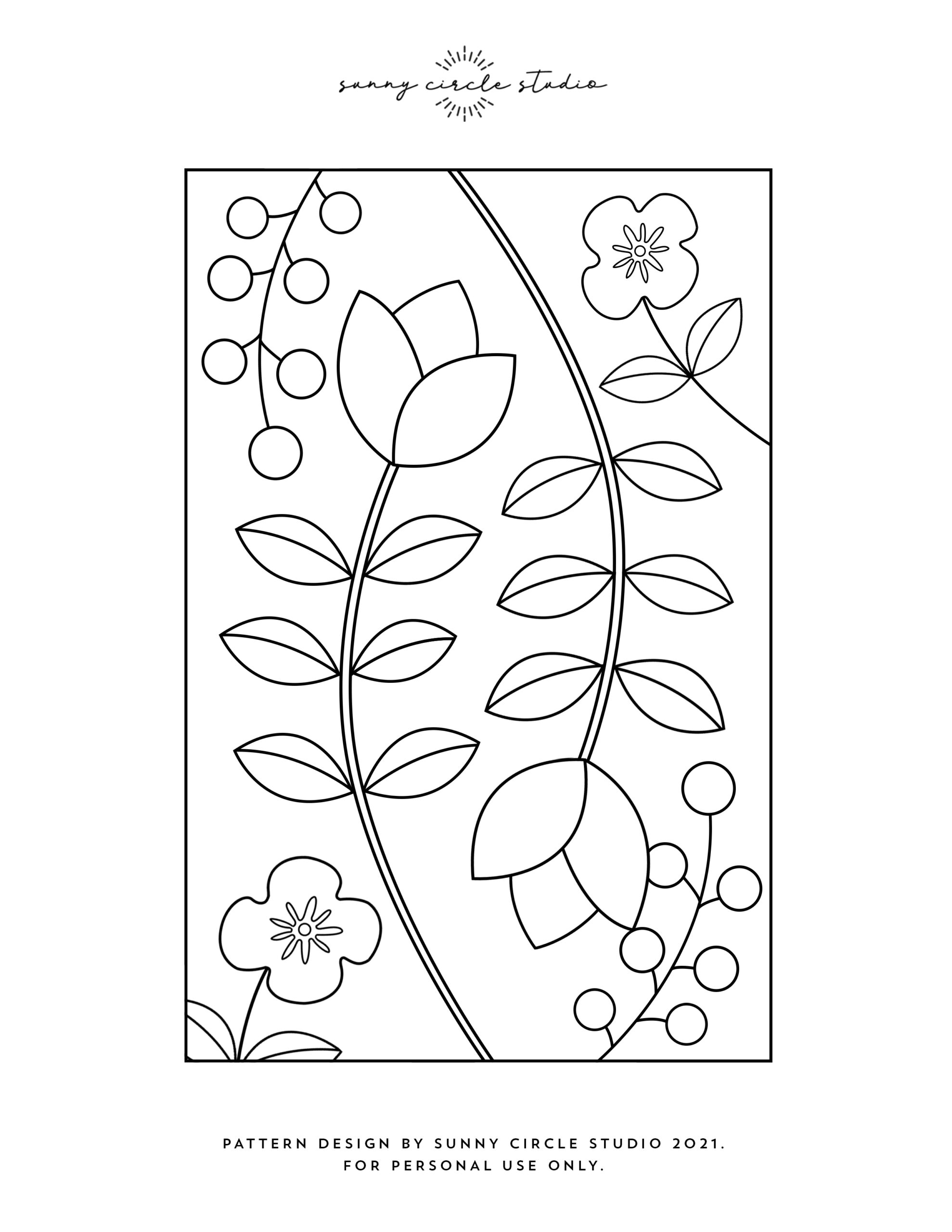 DIY Punch Needle Scandi inspired Floral Wall Hanging Sunny Circle Studio