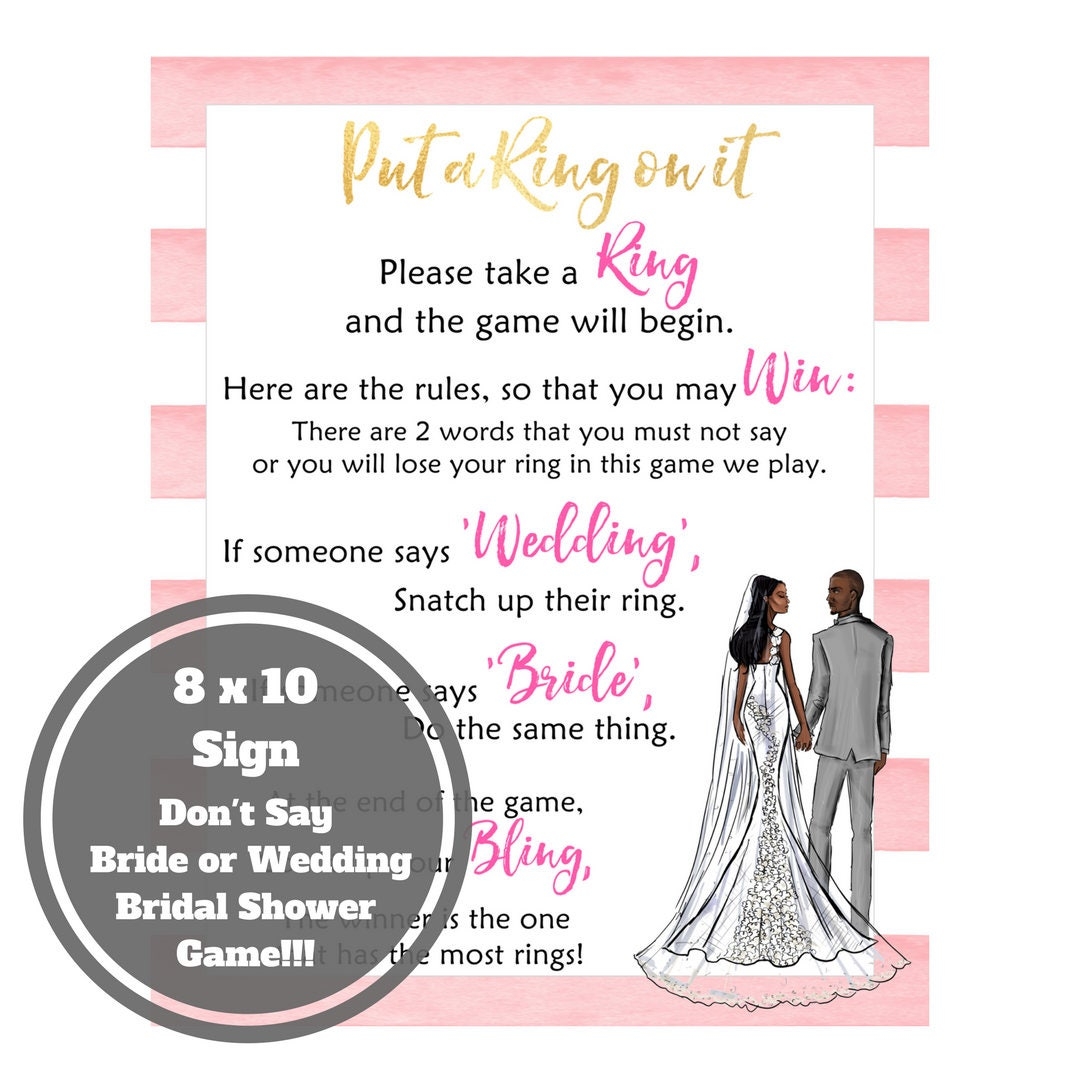 Don'T Say Bride Game Free Printable