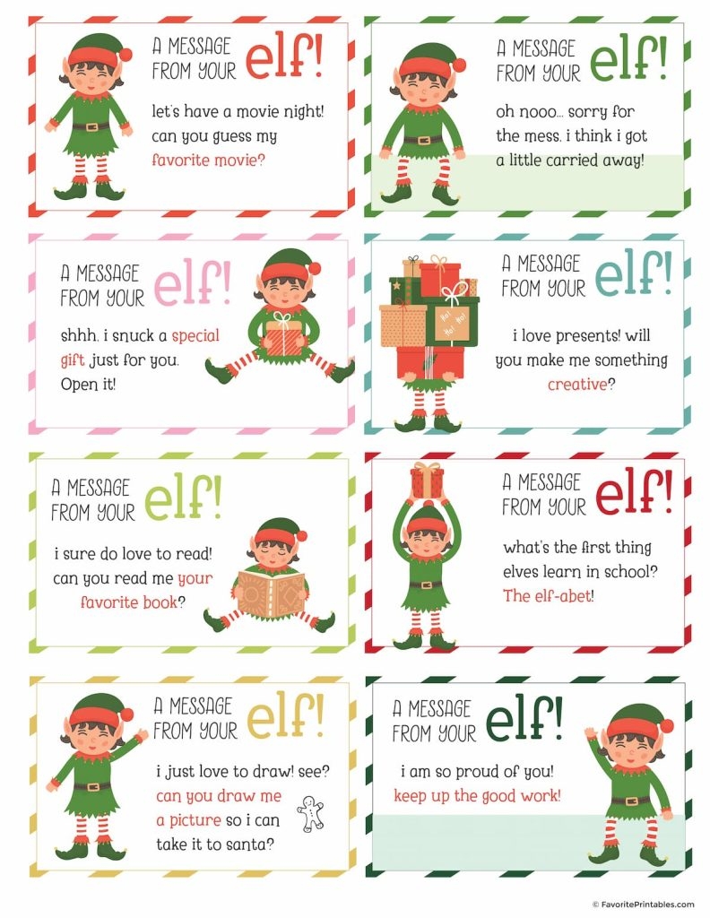 Elf On The Shelf Free Printables