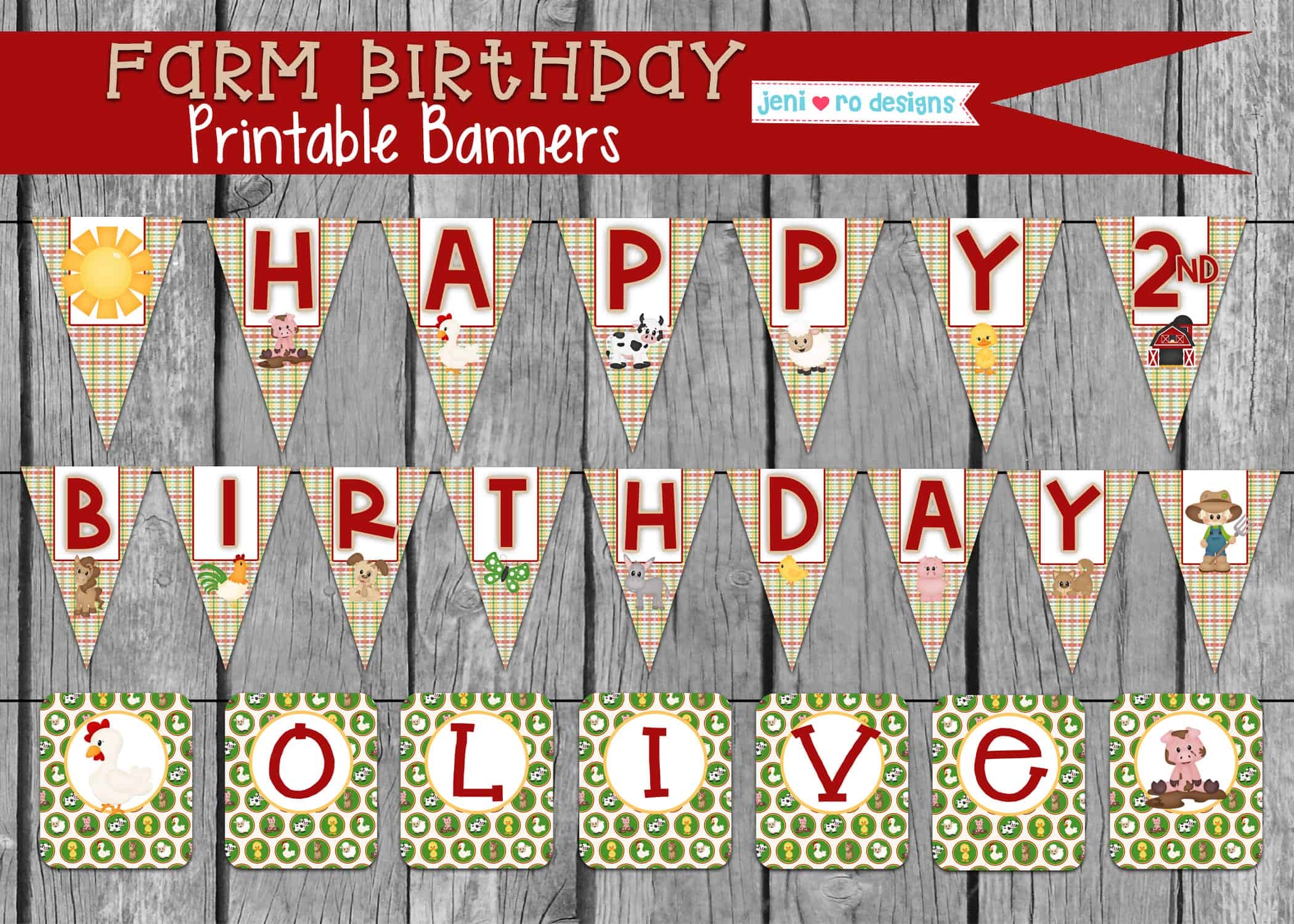 Farm Birthday Party Printable Set
