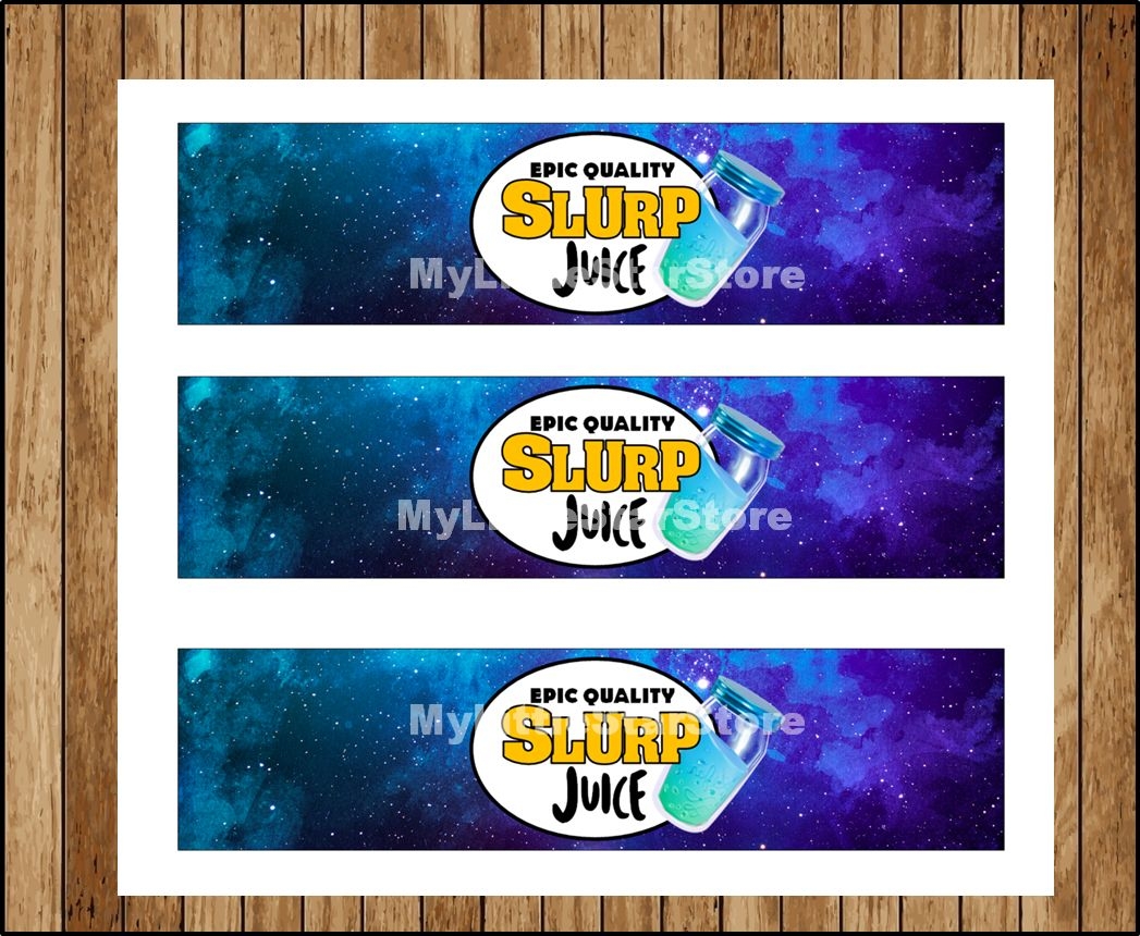 Fortnite Birthday SLURP JUICE Printable Bottle Wraps Water Labels Wrappers party Decoration Fortnight Birthday Party Instant Download Printable