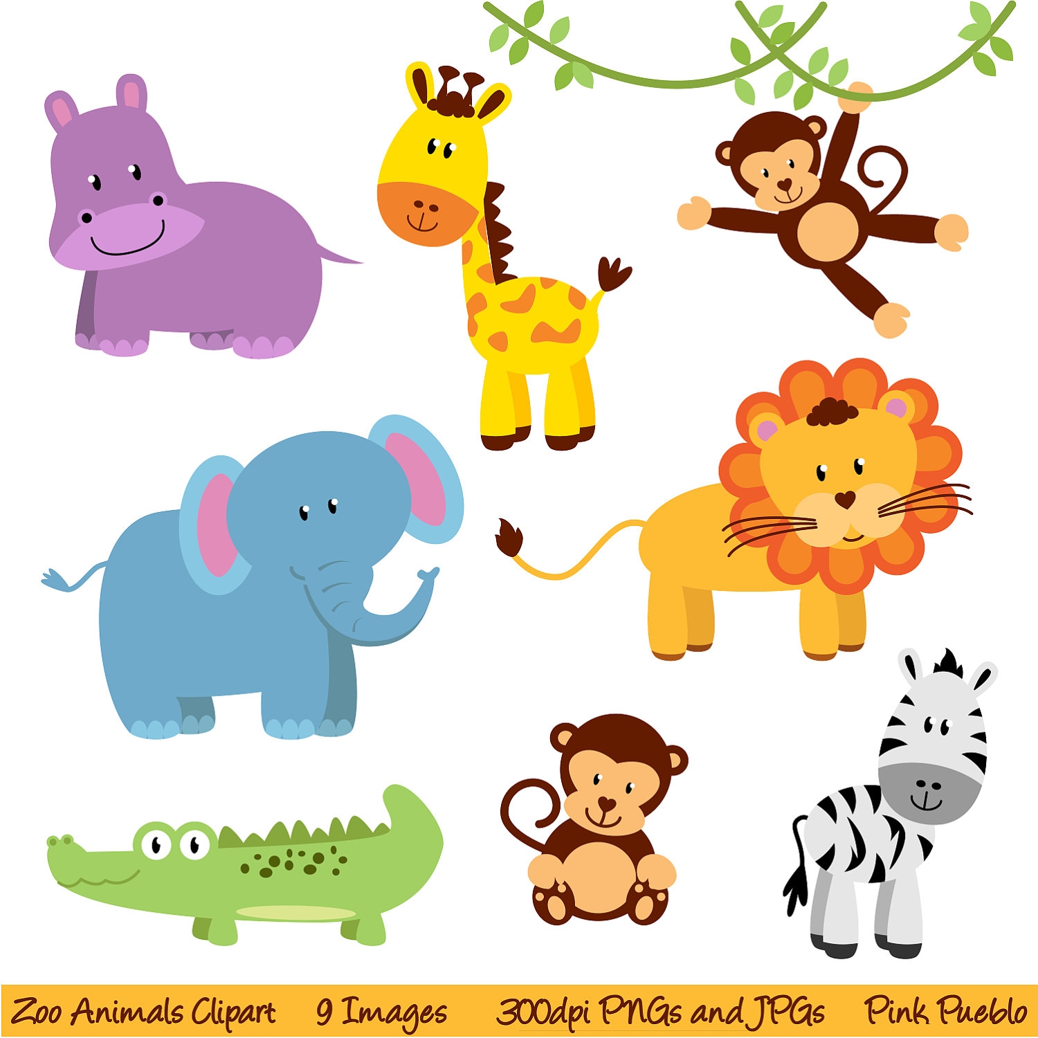 Free Printable Baby Safari Animals