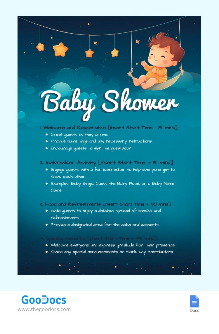 Free Baby Shower Agenda Template In Google Docs And Microsoft Word Thegoodocs