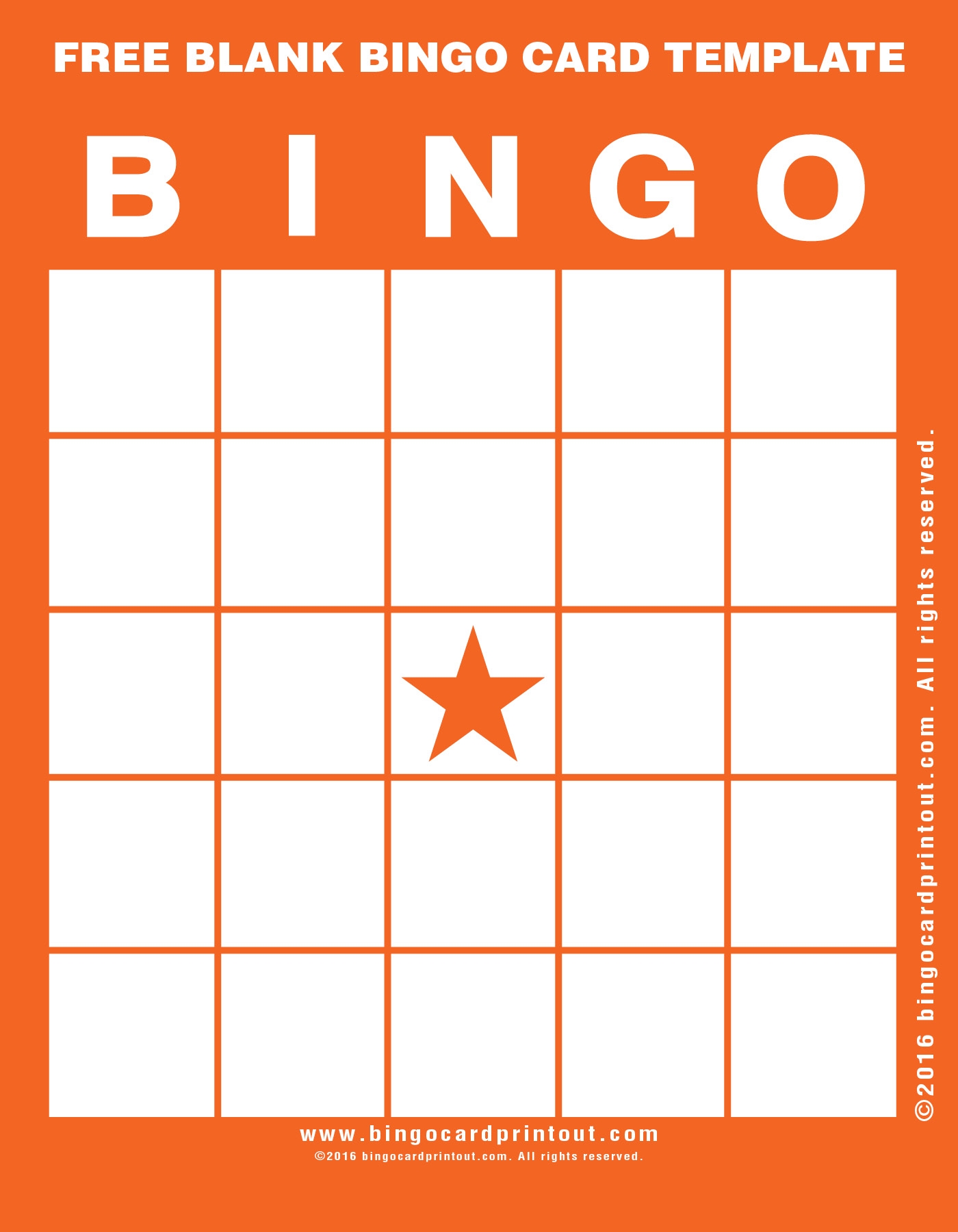 Free Printable Bingo Cards Blank