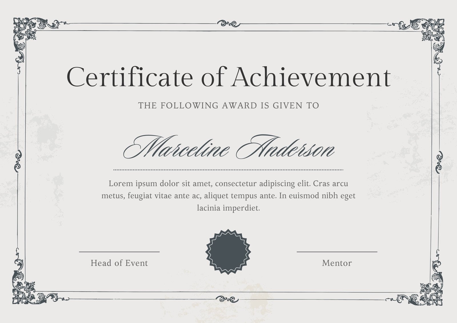 Certificate Of Completion Template Free Printable
