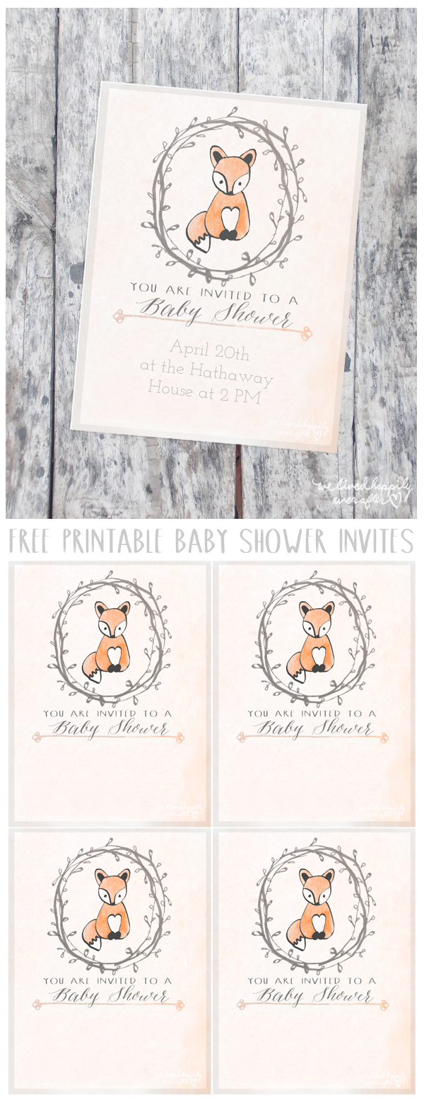 Woodland Animals Baby Shower Free Printables