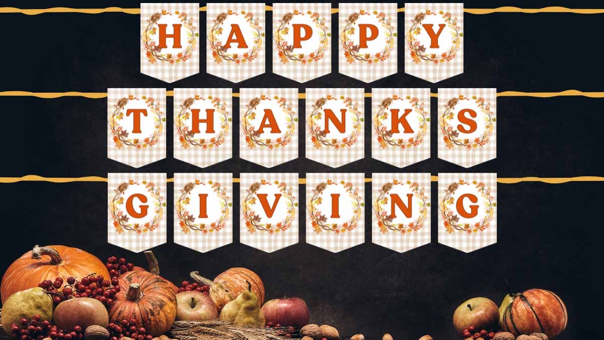 Free Happy Thanksgiving Banner Printable All Letters Available 
