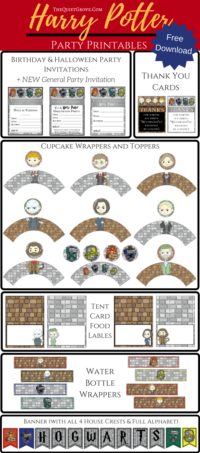 Free Printables For Harry Potter Parties