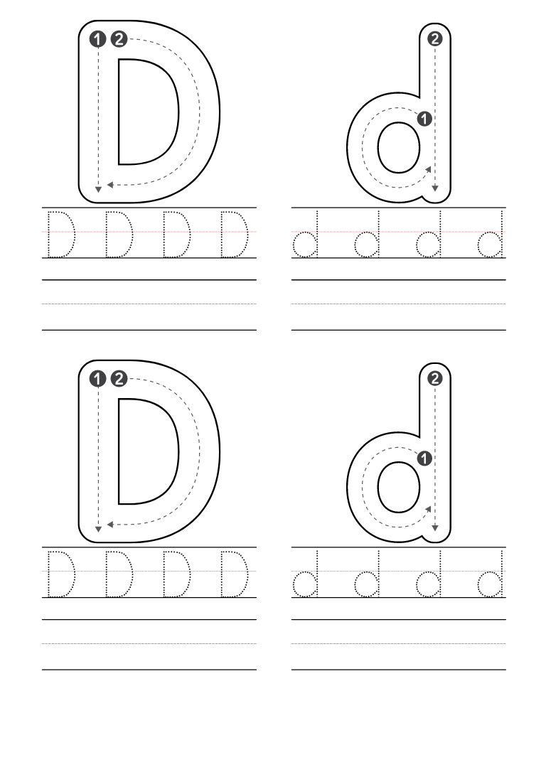 Free Printable Worksheets Letter D