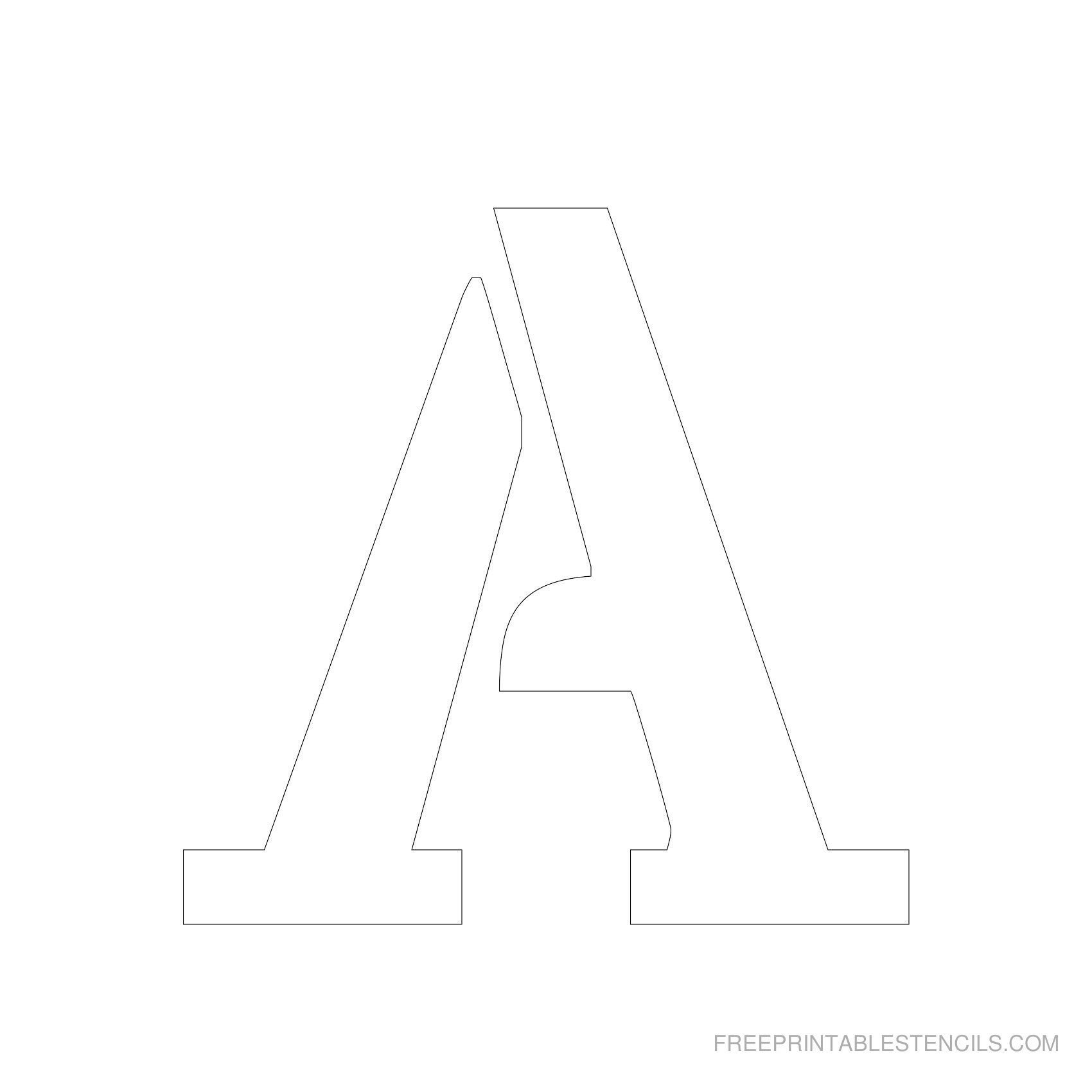 Free Printable 5 Inch Letter Stencils A Z Block Letters 