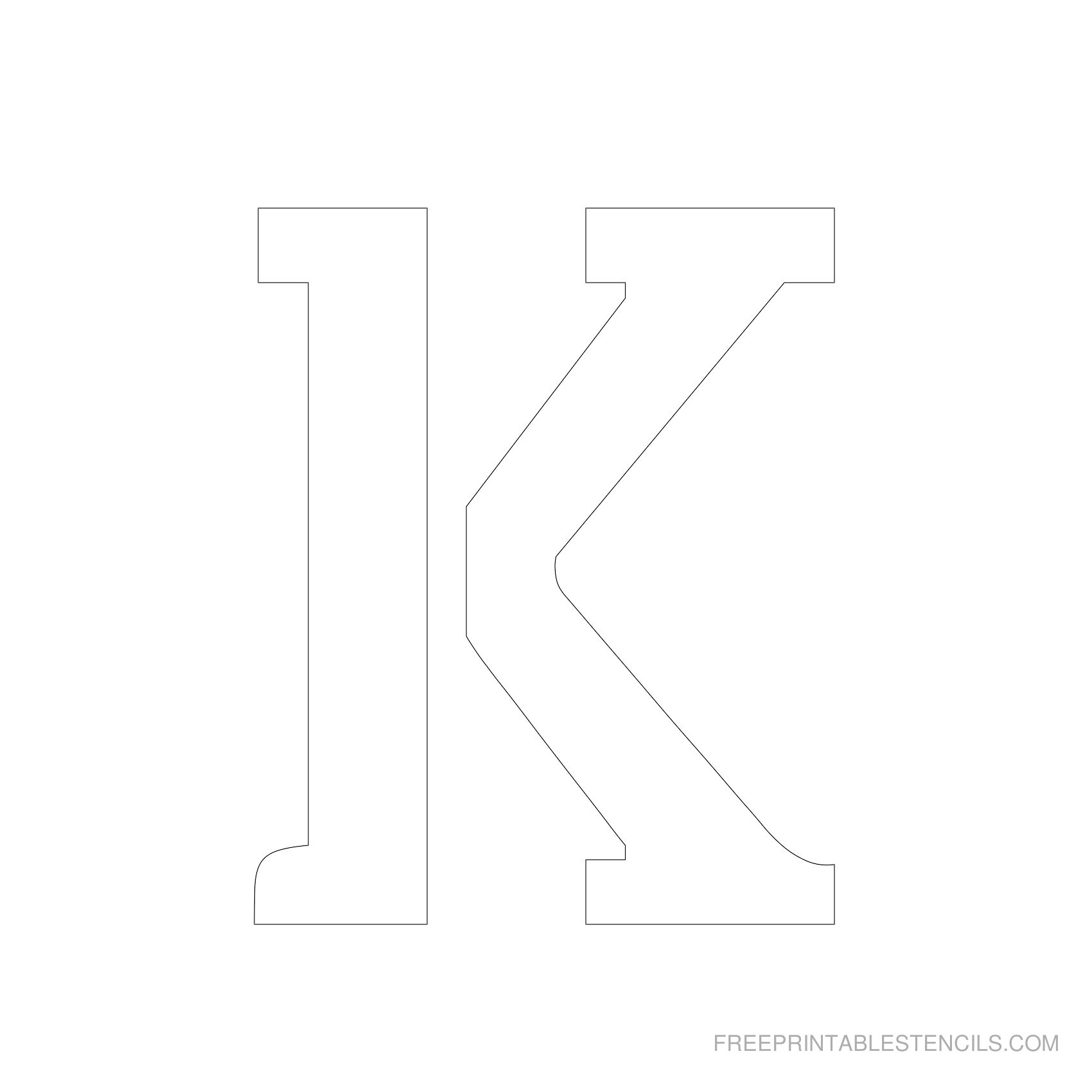 Free Printable 5 Inch Letter Stencils