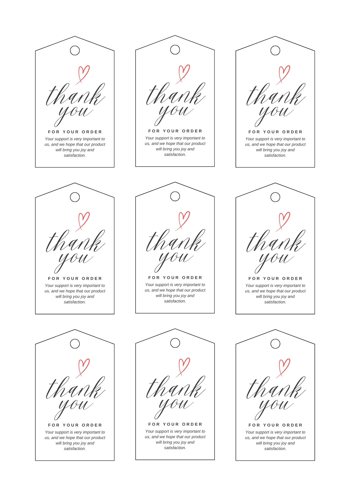 Free Printable Favor Tags Template