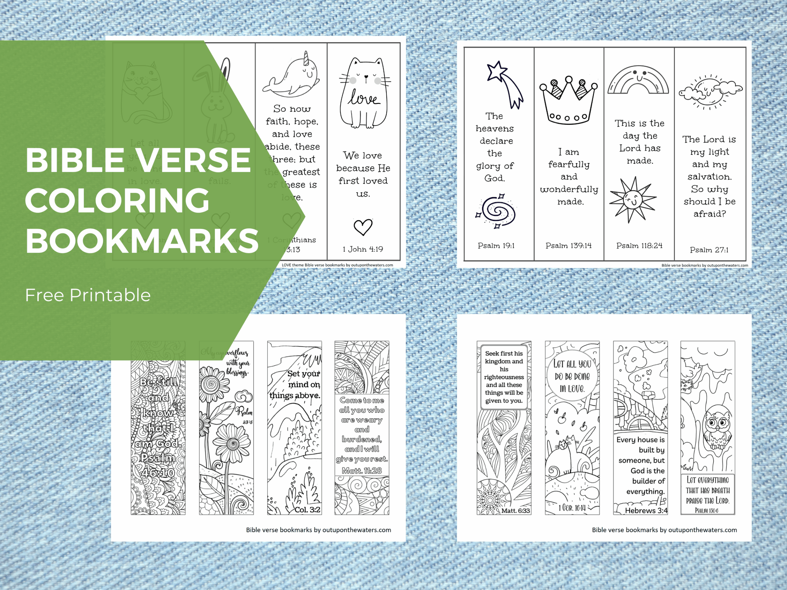 Free Printable Bible Bookmarks Templates
