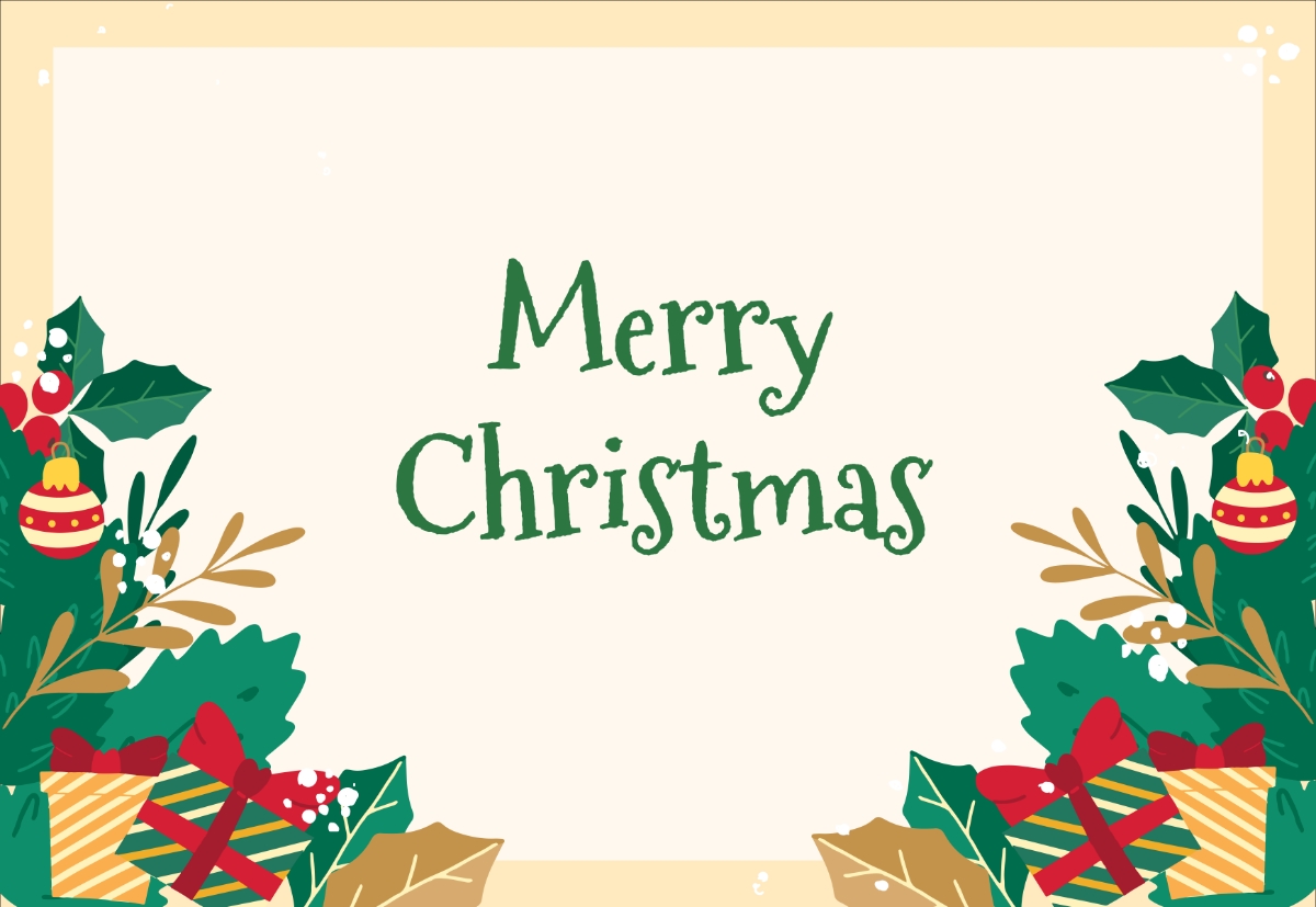 Free Printable Christmas Card Templates