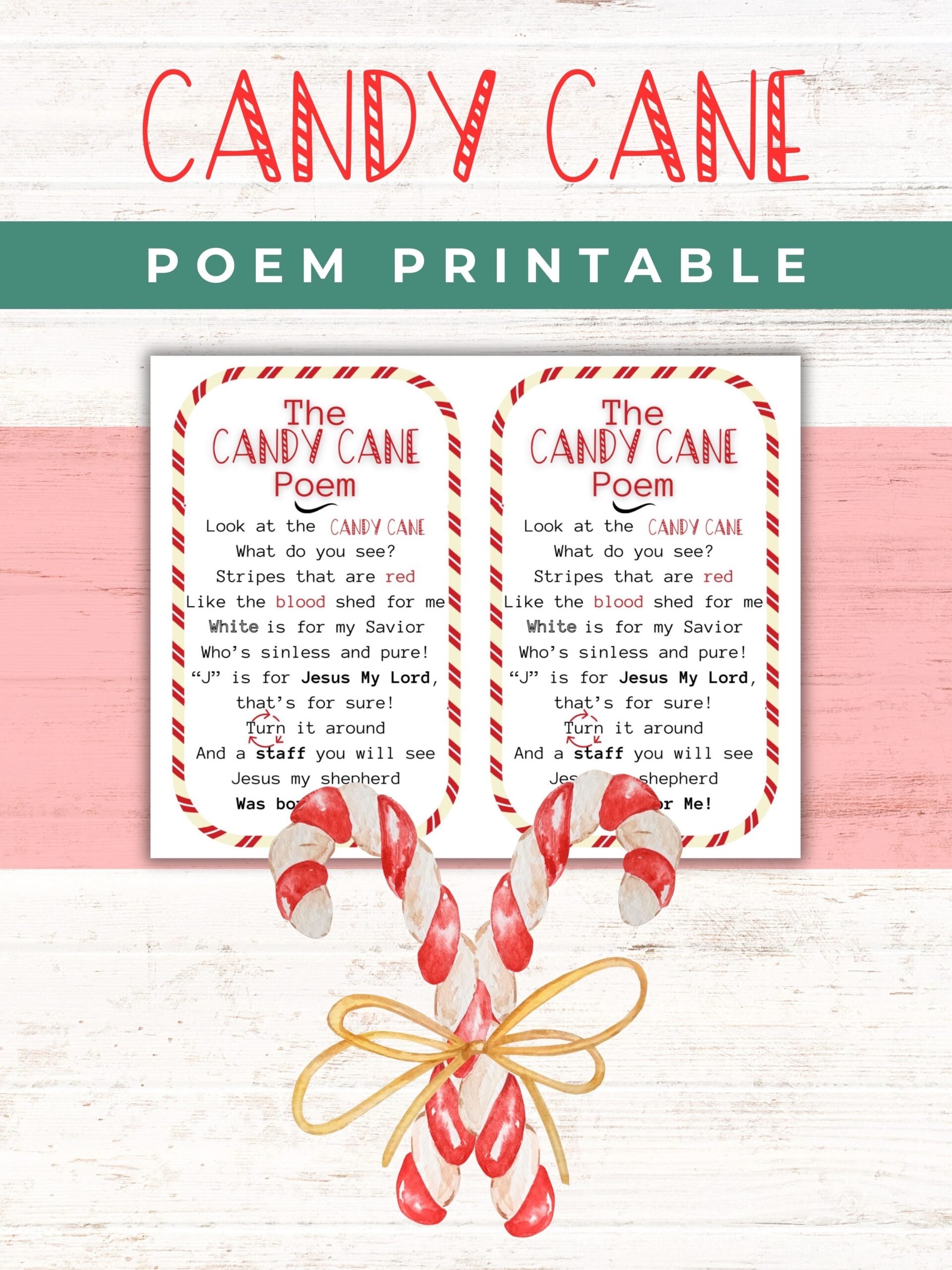 Free Printable Candy Cane Poem