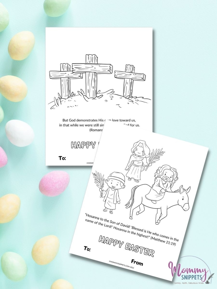 Free Printable Christian Easter Cards For Kids To Color And Share 