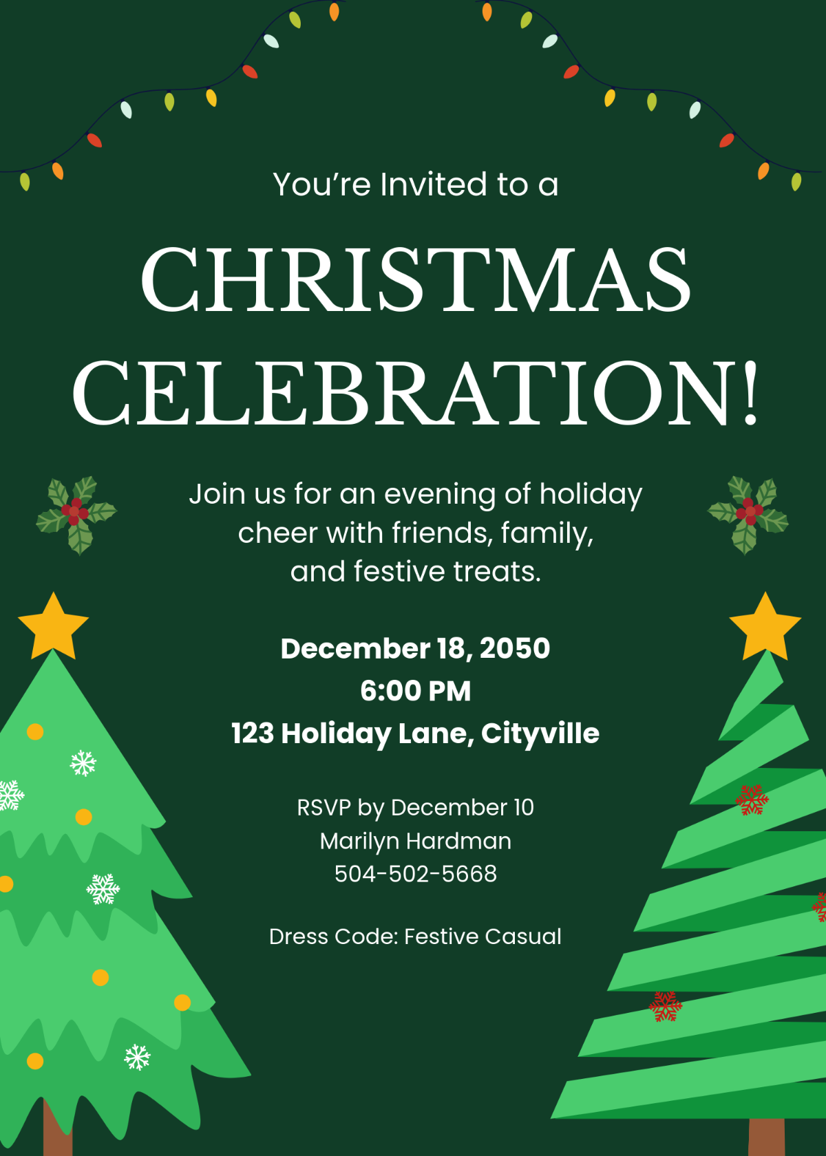 Free Printable Christmas Party Invitations Templates