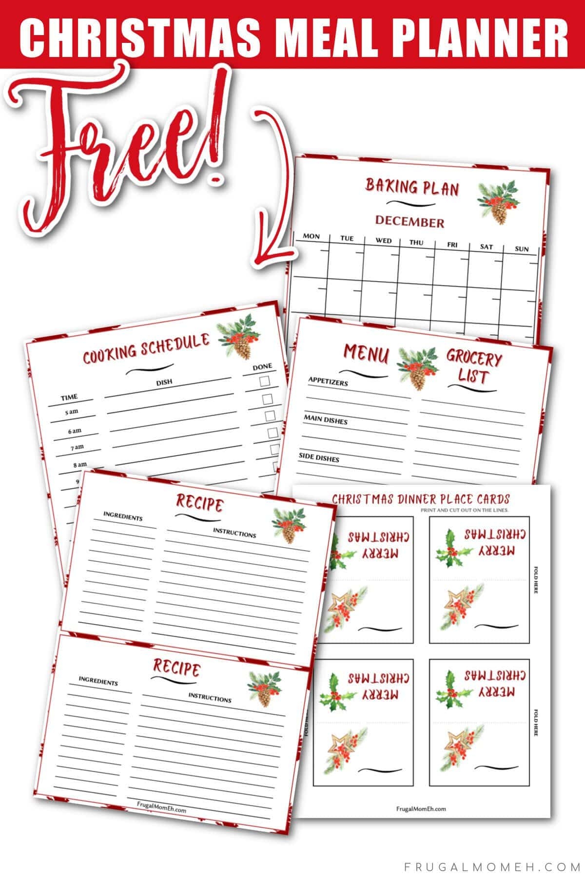 Free Printable Holiday Meal Planner