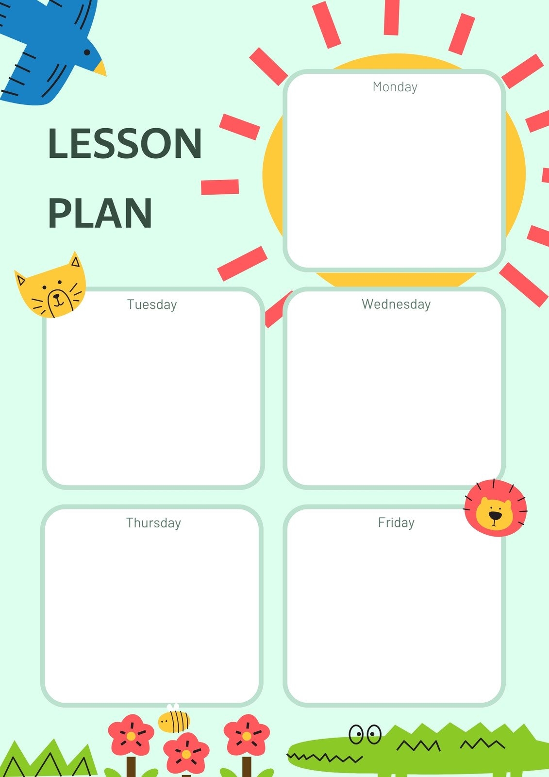 Free Printable Toddler Lesson Plans