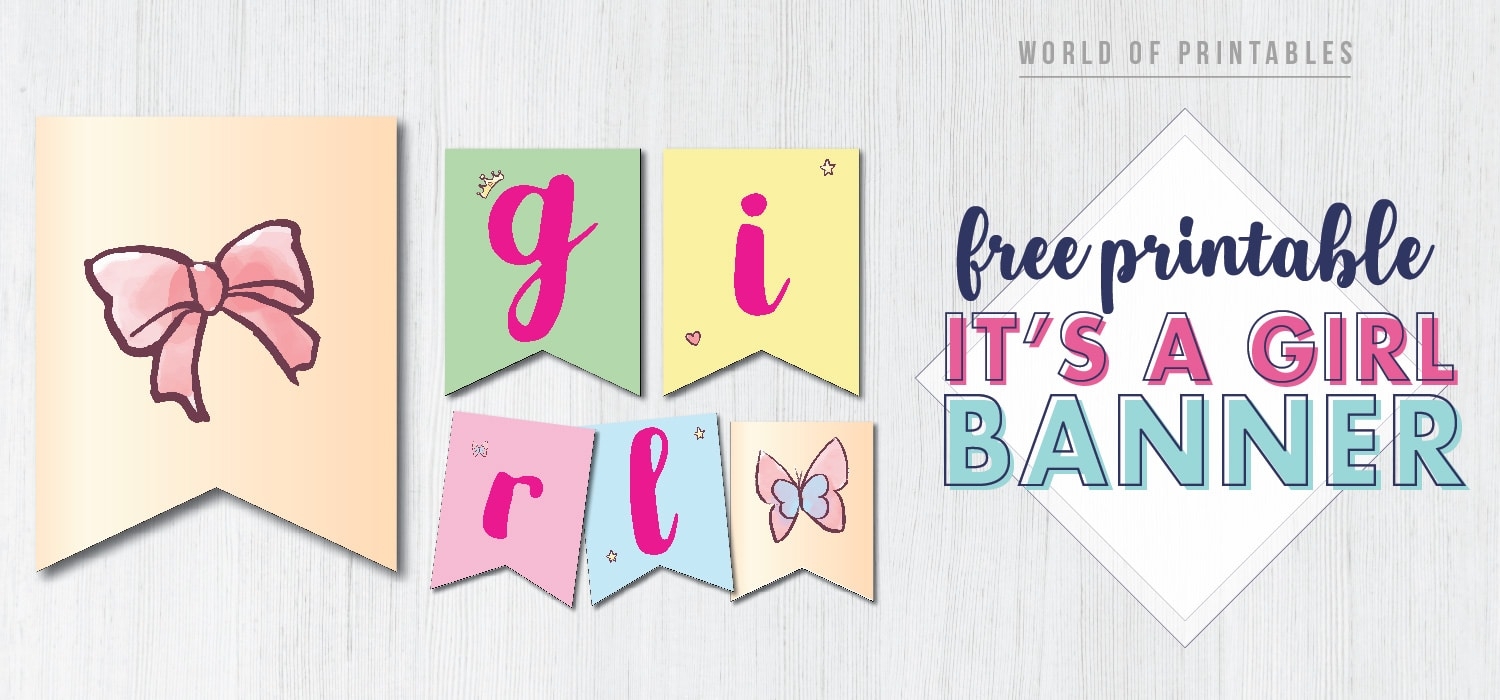 Free Printable It s A Girl Banner World Of Printables