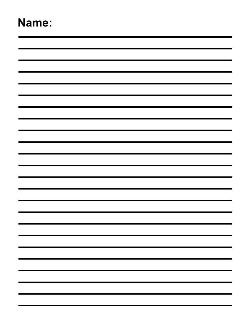 Free Printable Bold Lined Paper