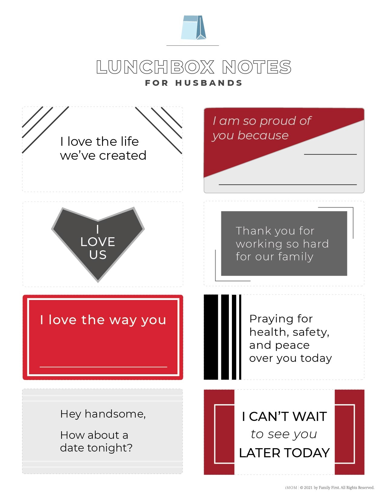 Free Printable Lunchbox Notes For Husbands IMOM