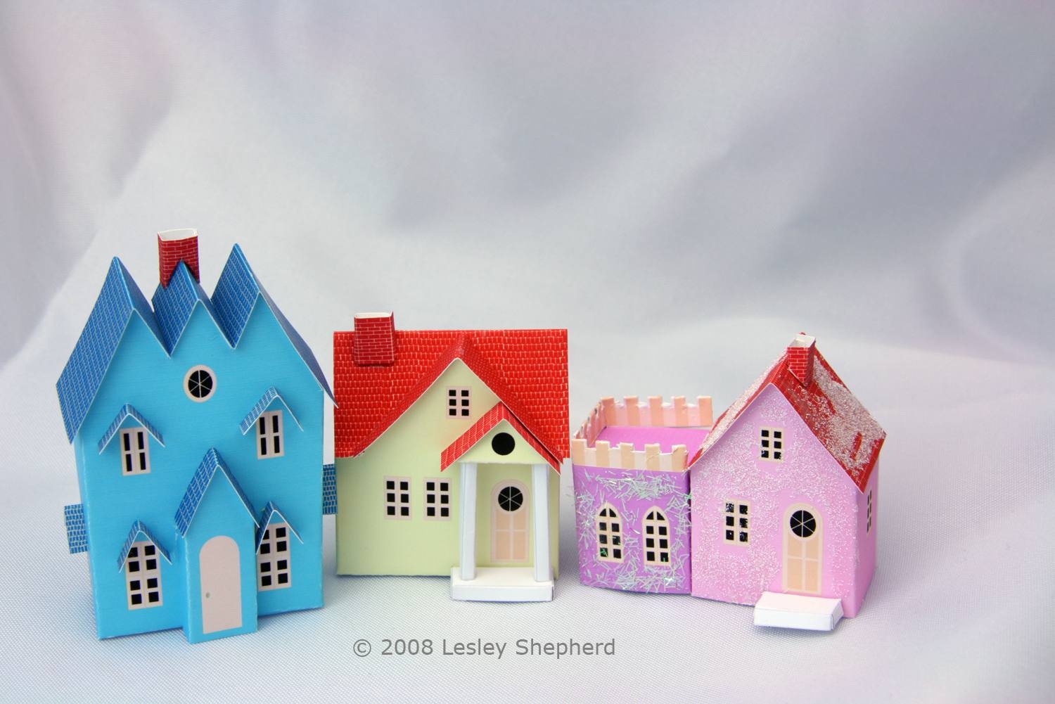 Free Printable Putz Or Glitter Christmas Houses