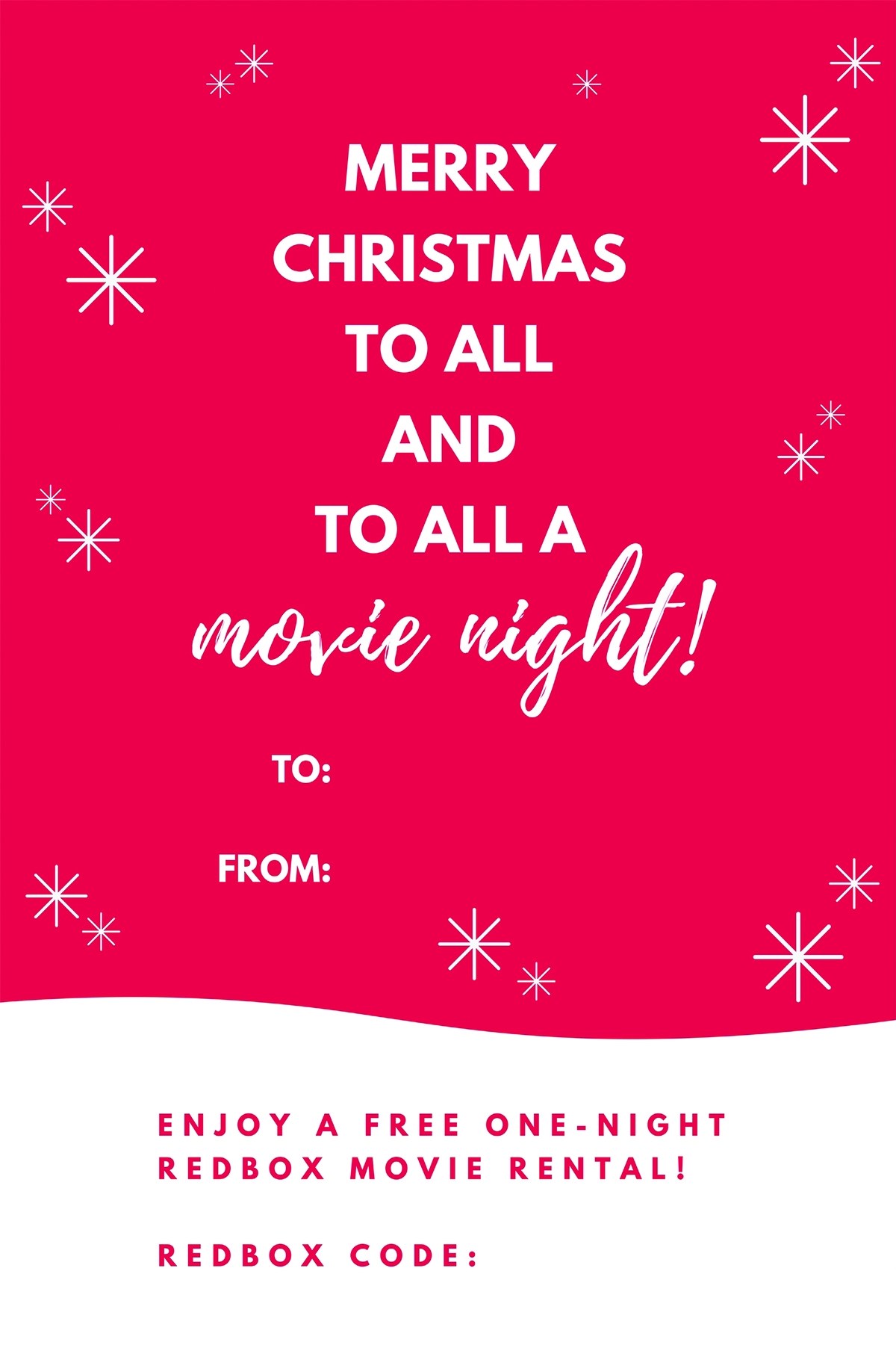 Free Printable Redbox Movie Christmas Gift Tags Maurine Dashney
