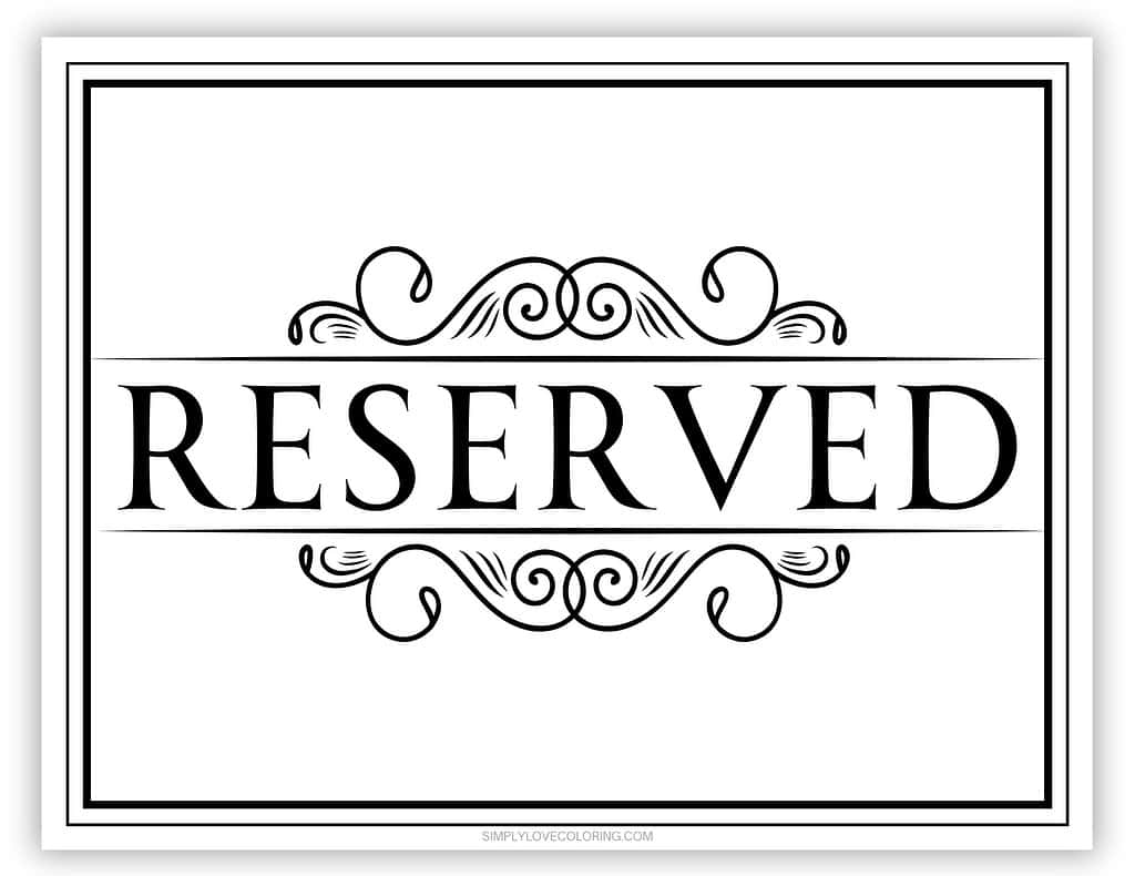 Free Printable Reserved Table Signs Template