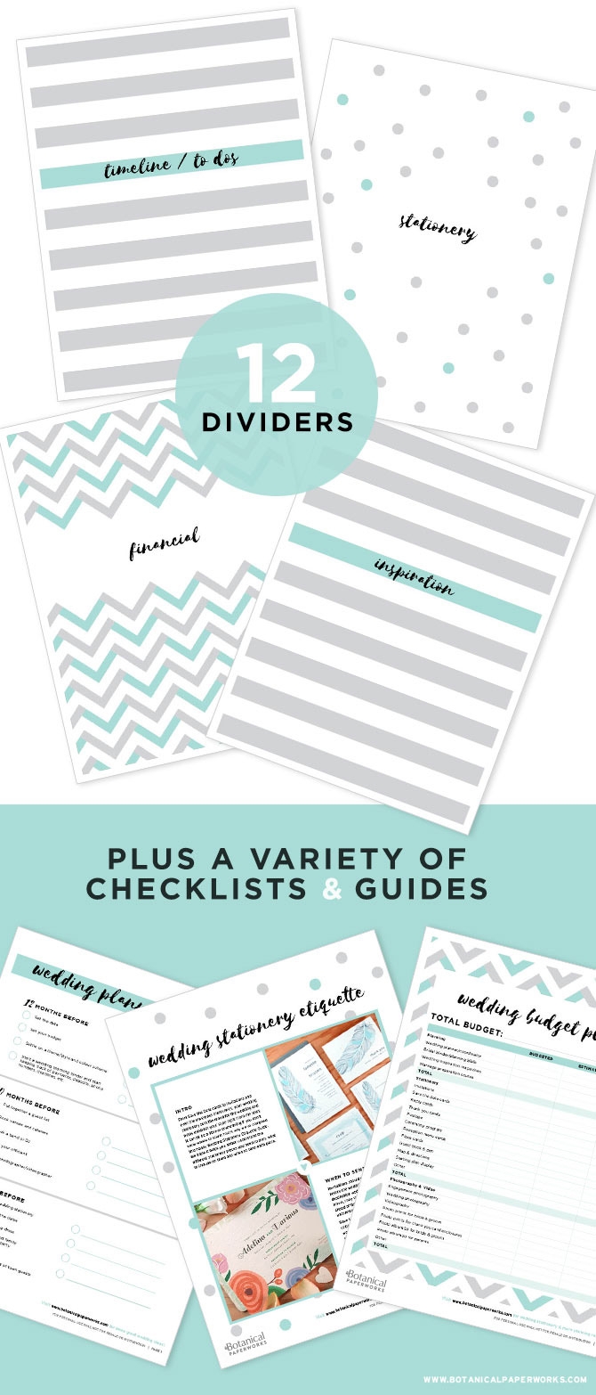 Free Printable Wedding Planner Workbook
