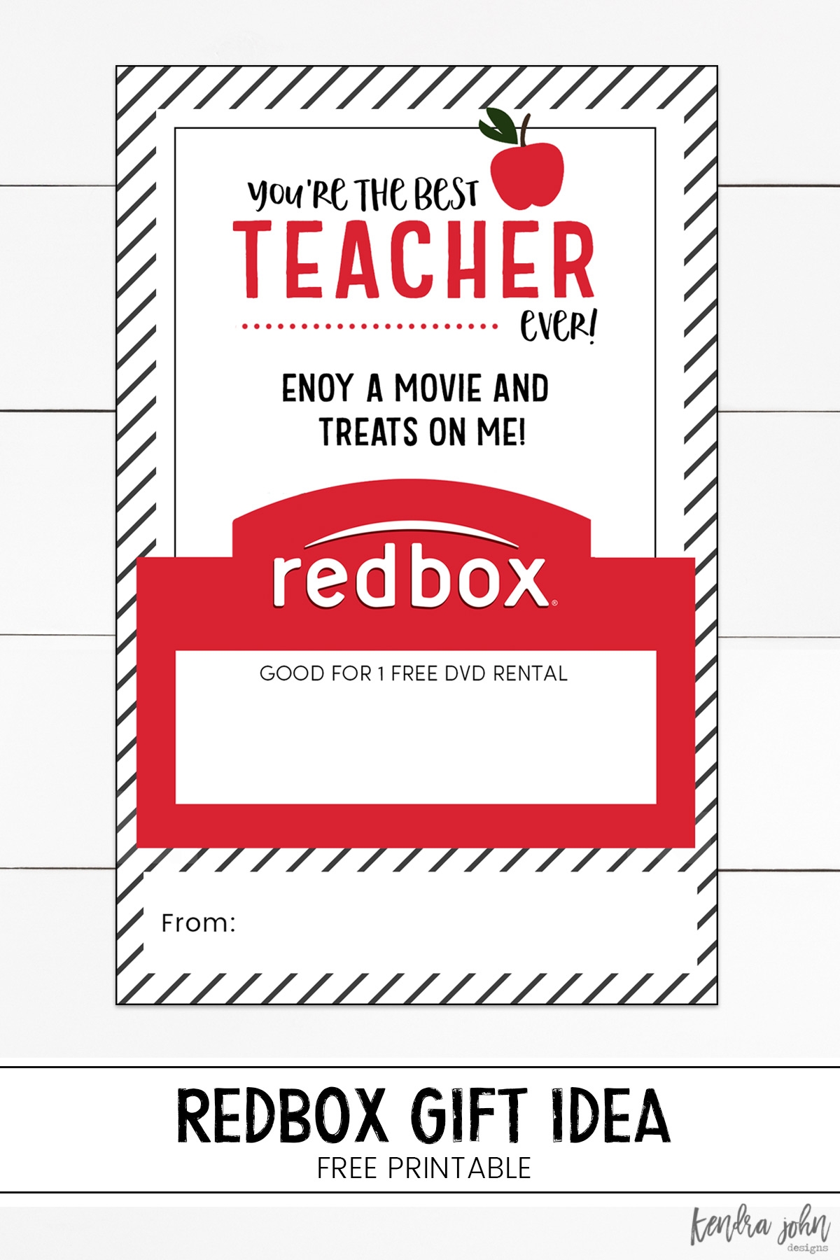 Free Printable Redbox Gift Tags