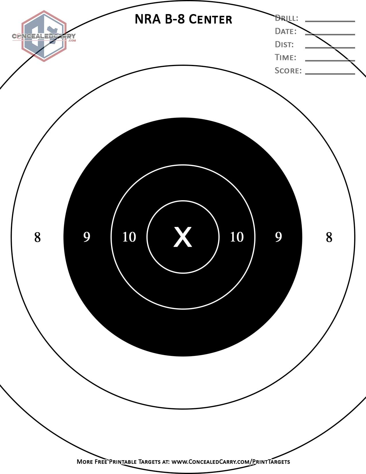 Free Printable Targets 8.5 X 11